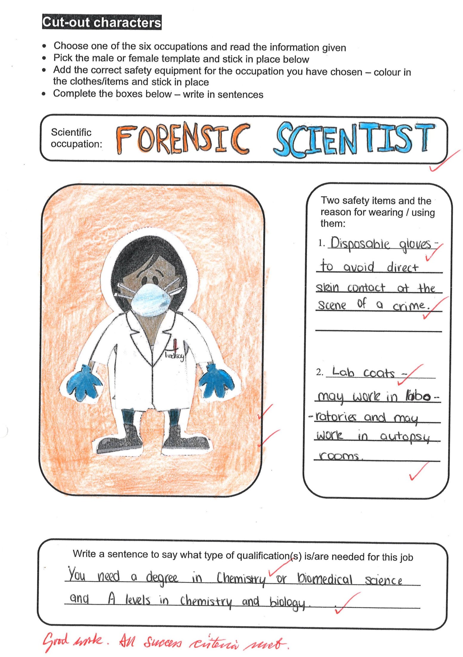 KS3 Chemistry And Careers Activity